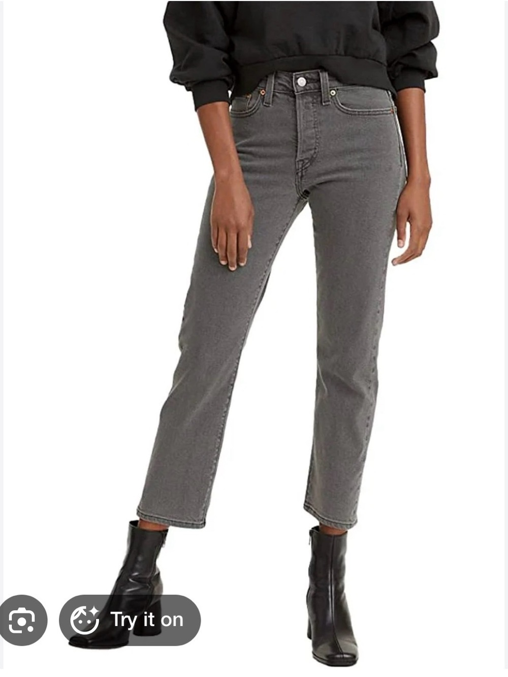Levi’s High-Rise Wedige Straight leg Women’s Jeans in Gray Sz 29 NWOT